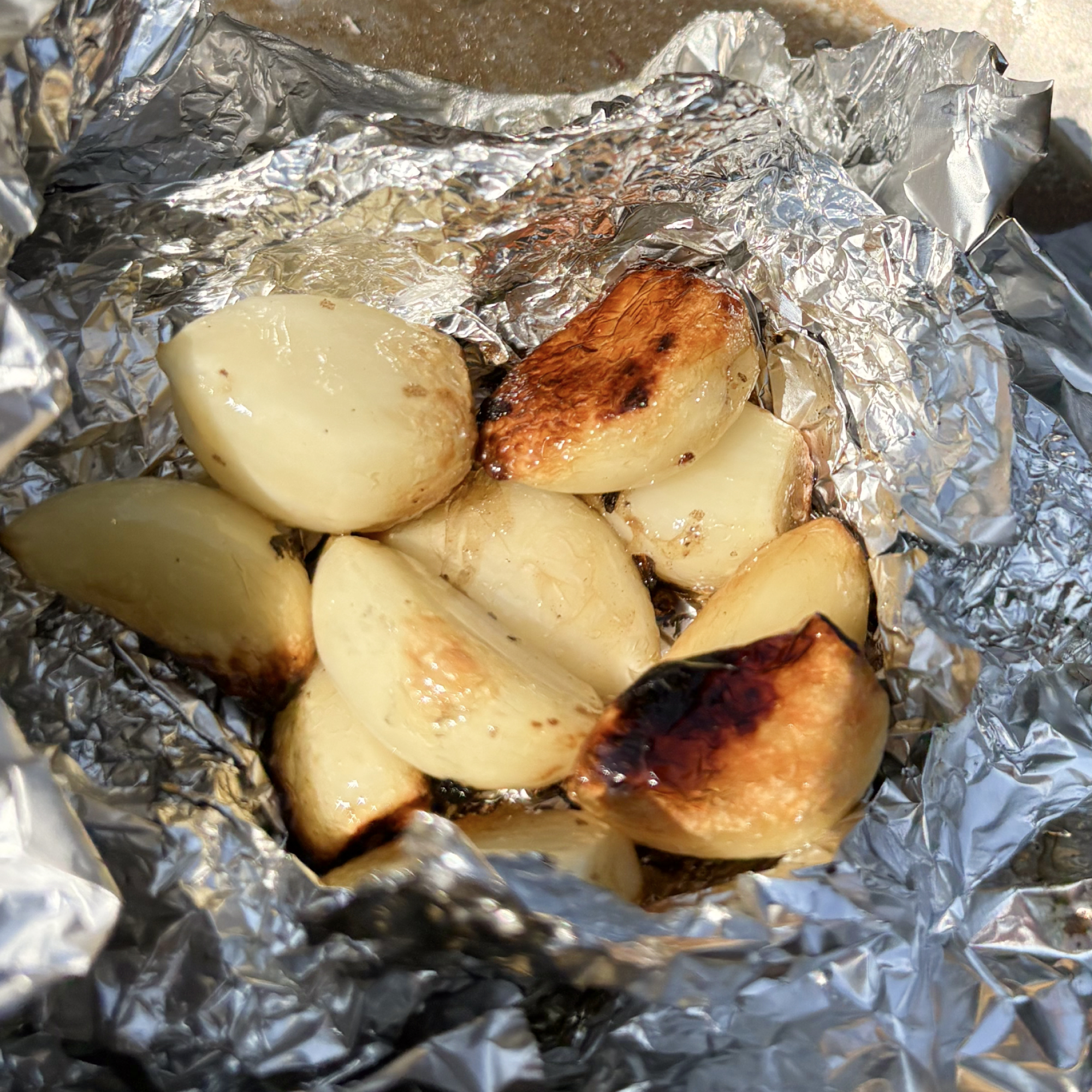 キャンプ BBQ にんにくバター ホイル焼き