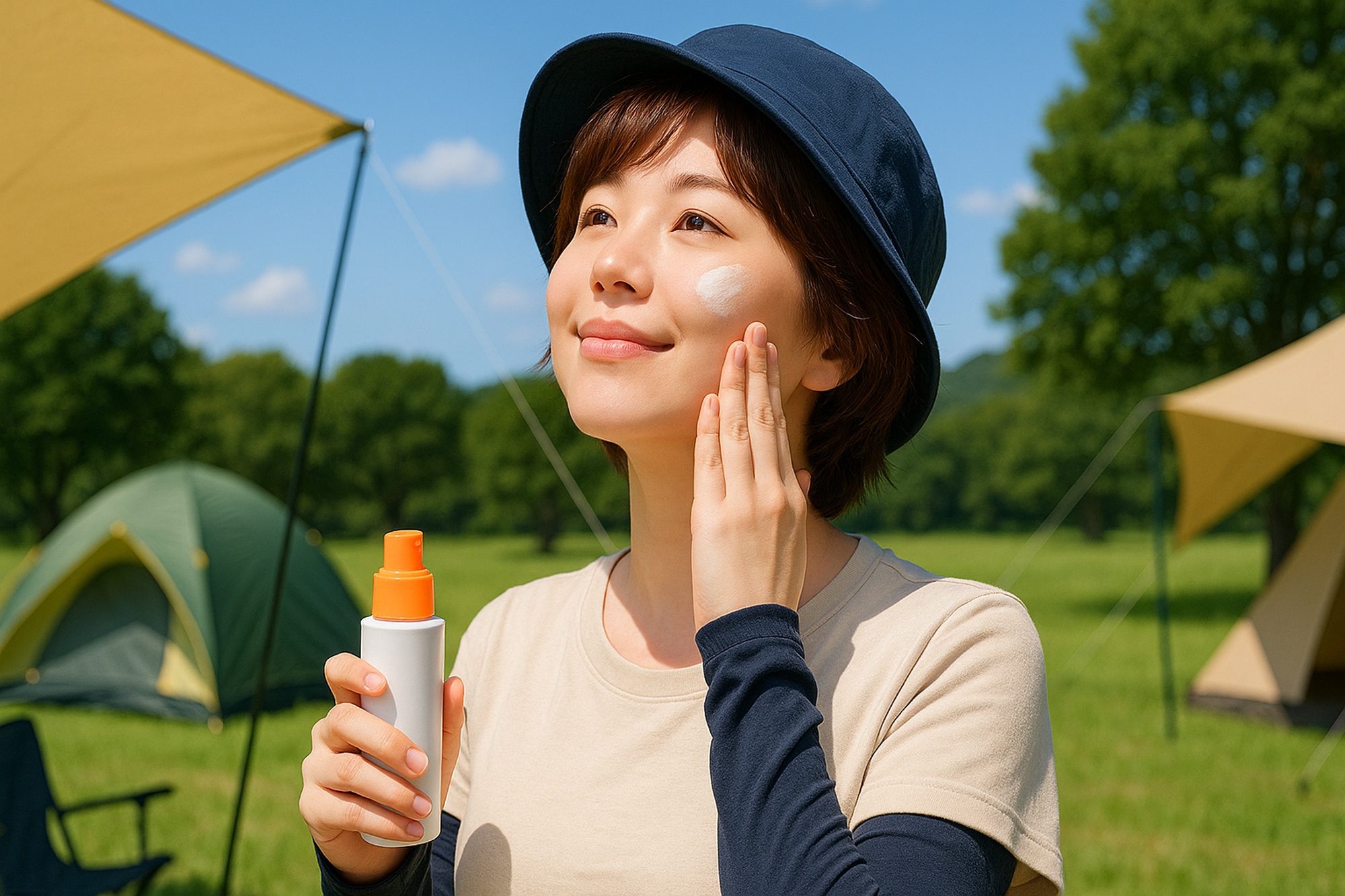 キャンプ 日焼け対策 夏