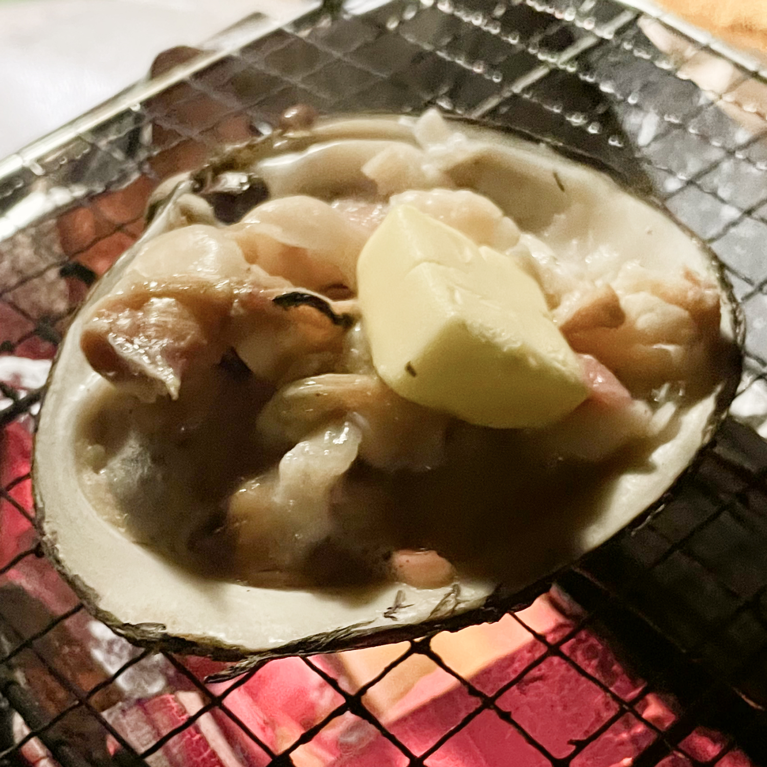 バター焼き キャンプ BBQ ホッキ貝